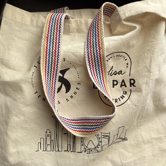 Seattle Washington Skyline Catering Promotional Canvas Tote Bag Thick Straps - Picture 2 of 7